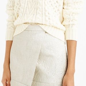 J.Crew Origami pencil skirt in Metallic Matelassé